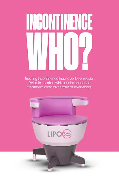 LIPO360 EMS Chair Can Help with Urinary Incontinence 2 Image of a urinary incontinence treatment seat Derbyshire