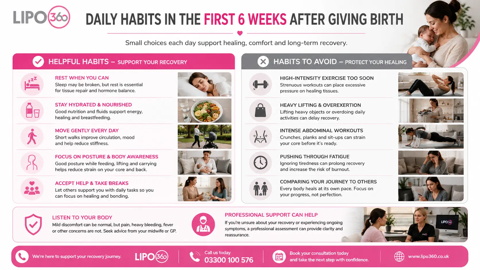 What to Do (and Avoid) in the First 6 Weeks After Giving Birth To Avoid Diastasis Recti 3 First 6 Weeks After Giving Birth To Avoid Diastasis Recti Derbyshire : Daily Habits in the First 6 Weeks After Giving Birth